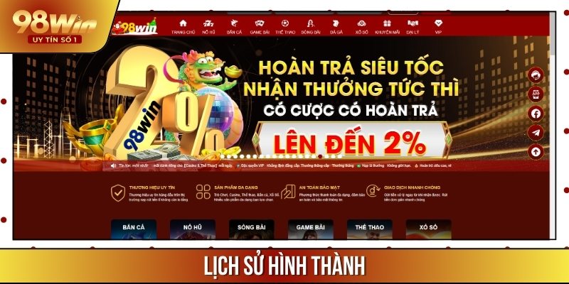 98WIN ra mắt thị trường từ năm 2010 và nhanh chóng khẳng định vị thế