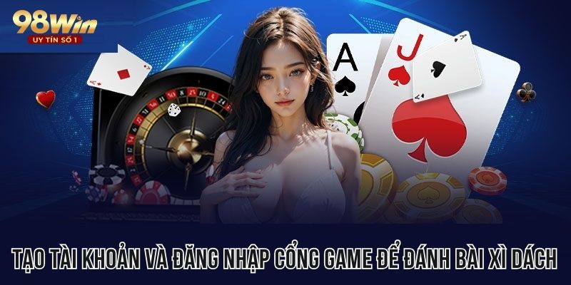 Tạo tài khoản và đăng nhập cổng game để có thể chơi đánh bài xì dách